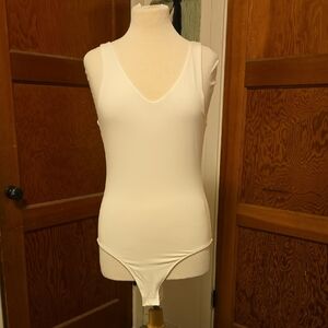 Z Supply Cream Fitted Bodysuit Tank